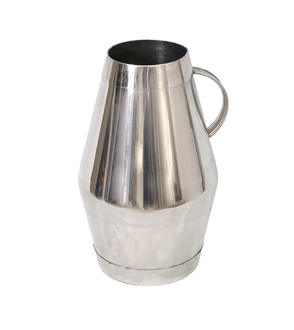 jarra de trasiego vino en acero inoxidable