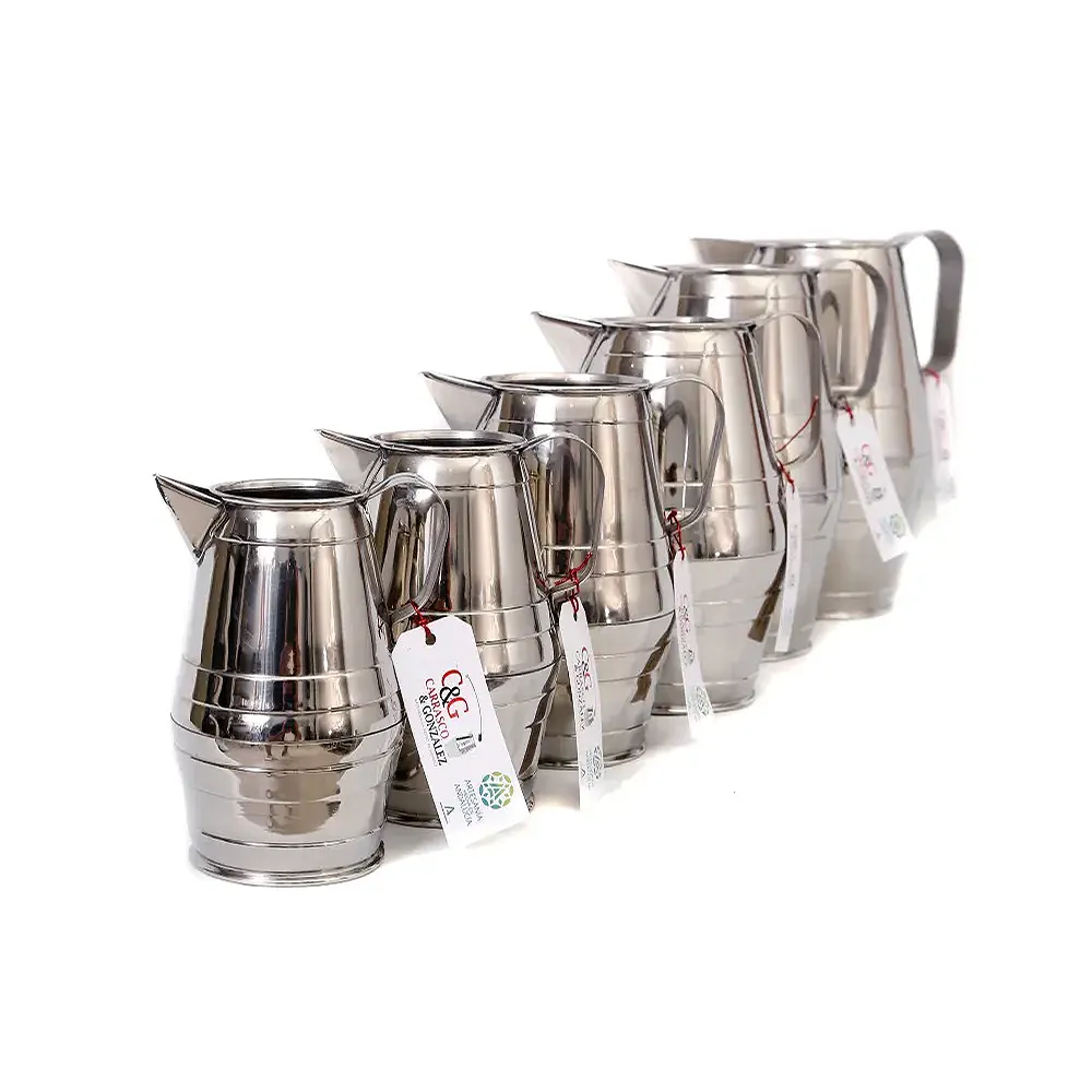 jarras para vino en acero inoxidable